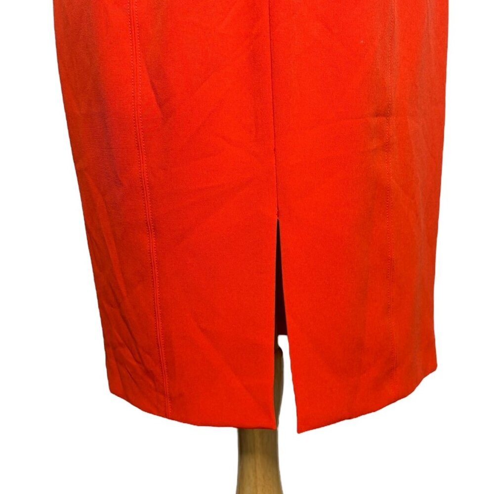 Antonio Melani Sheath Dress Solid Orange Cap Sleeve Size 6 - Picture 7 of 9